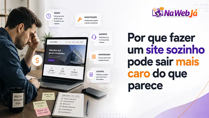 fazer um site sozinho pode sair mais caro para uma empresa