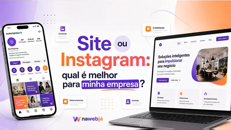 site ou Instagram para empresa com presença digital profissional