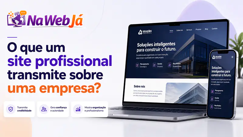 site profissional transmitindo confiança e credibilidade para uma empresa
